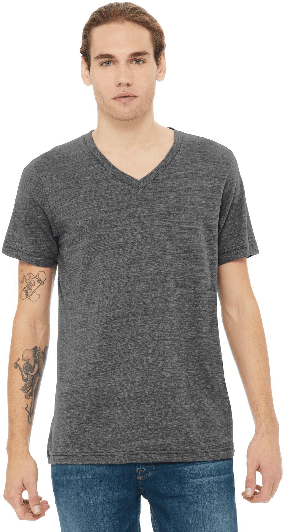BELLA+CANVAS Unisex Textured Jersey V-Neck Tee