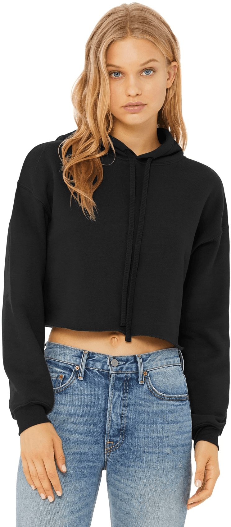 BELLA+CANVAS  Women's Sponge Fleece Cropped Fleece Hoodie.