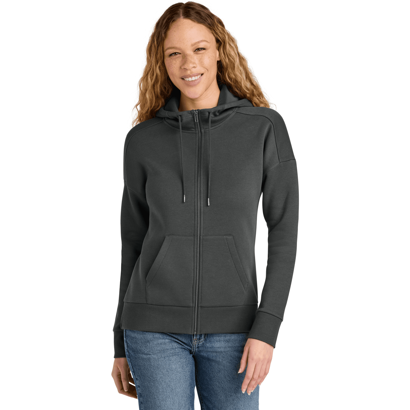 Women's Perfect Weight  Fleece Drop Shoulder Full-Zip Hoodie
