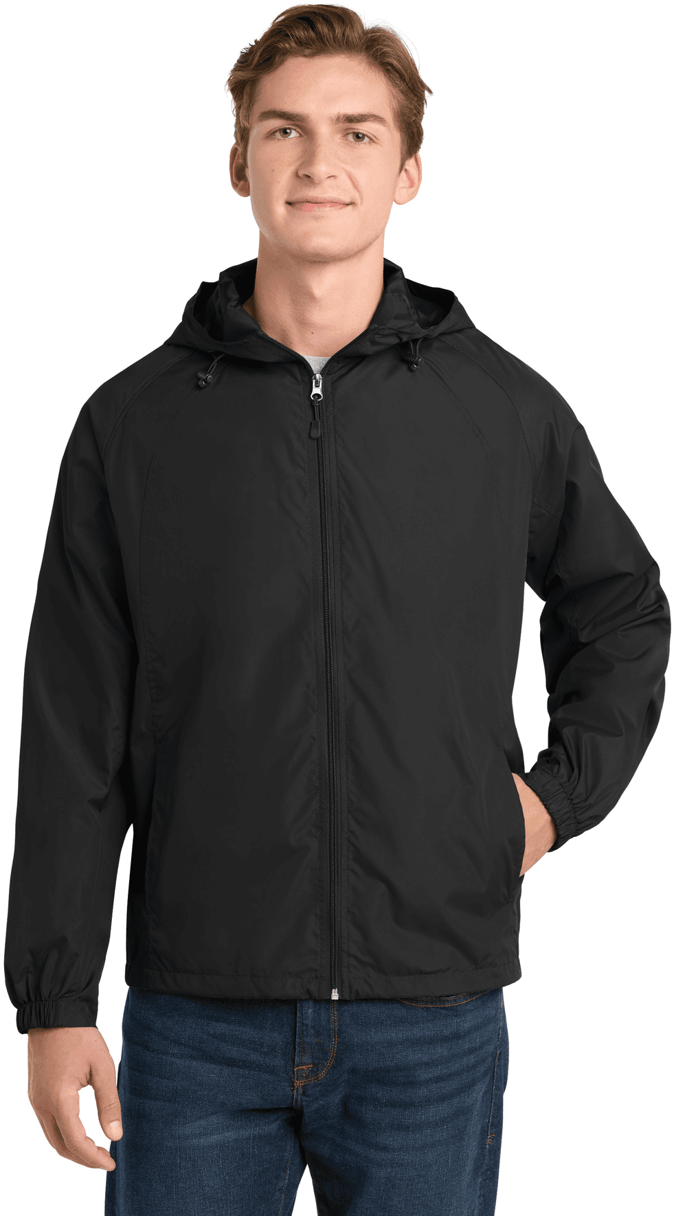 Hooded Raglan Jacket.