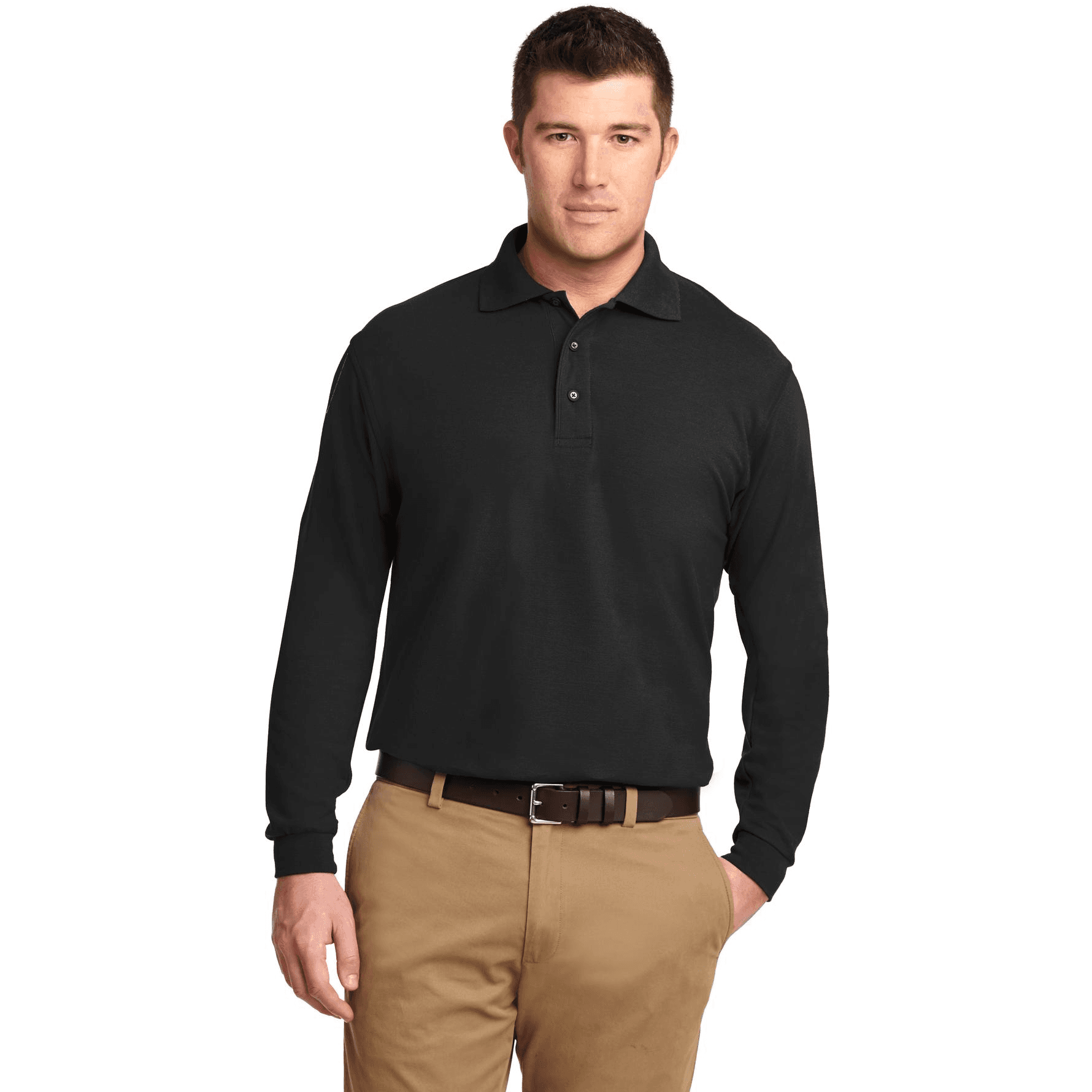 Silk Touch Long Sleeve Polo.