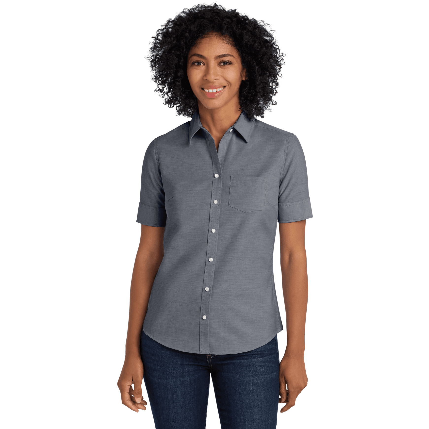 Women's Short Sleeve SuperPro Oxford Shirt.