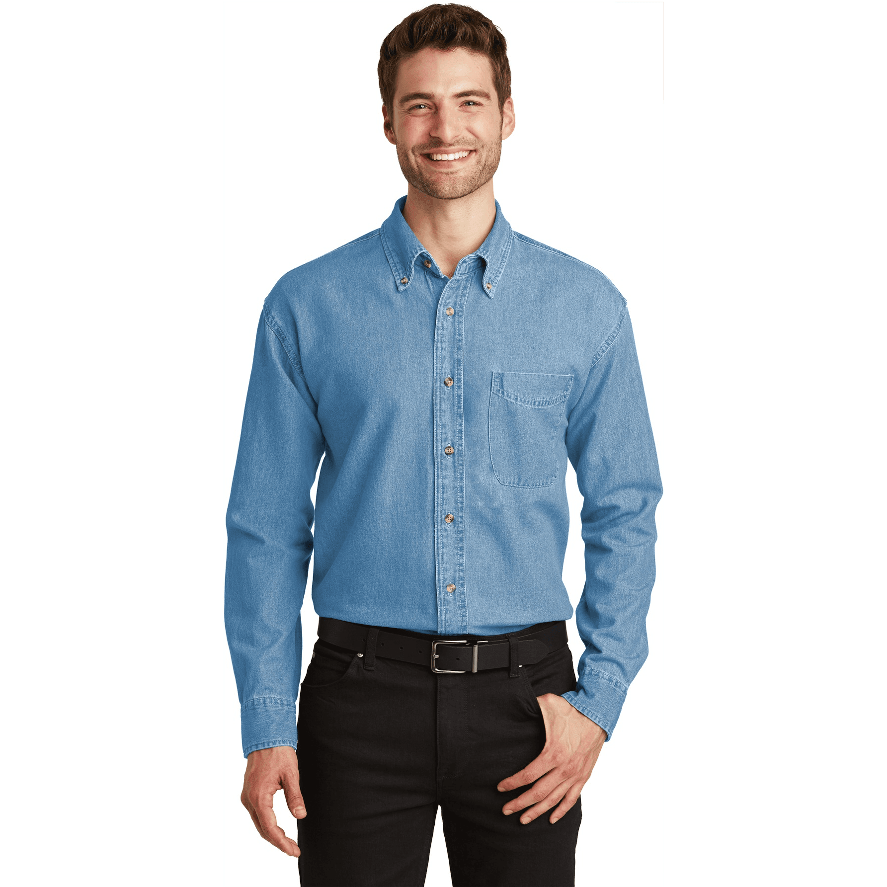 Long Sleeve Denim Shirt.