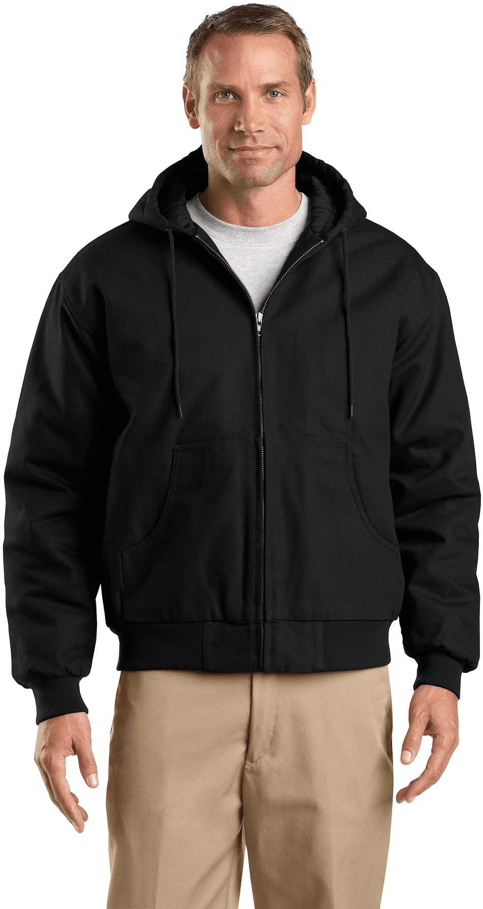 Tall Duck Cloth Hooded Work Jacket.