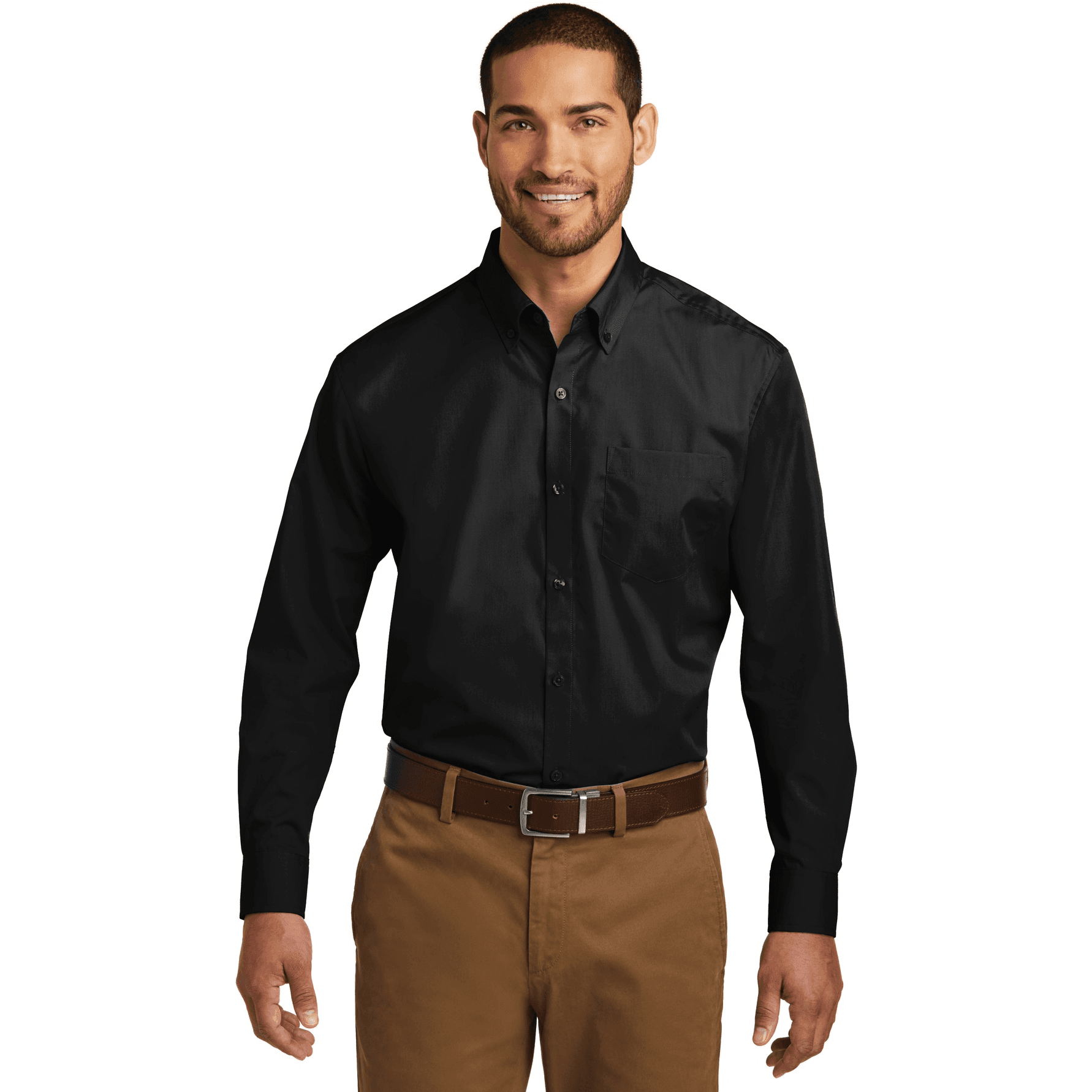 Tall Long Sleeve Carefree Poplin Shirt.