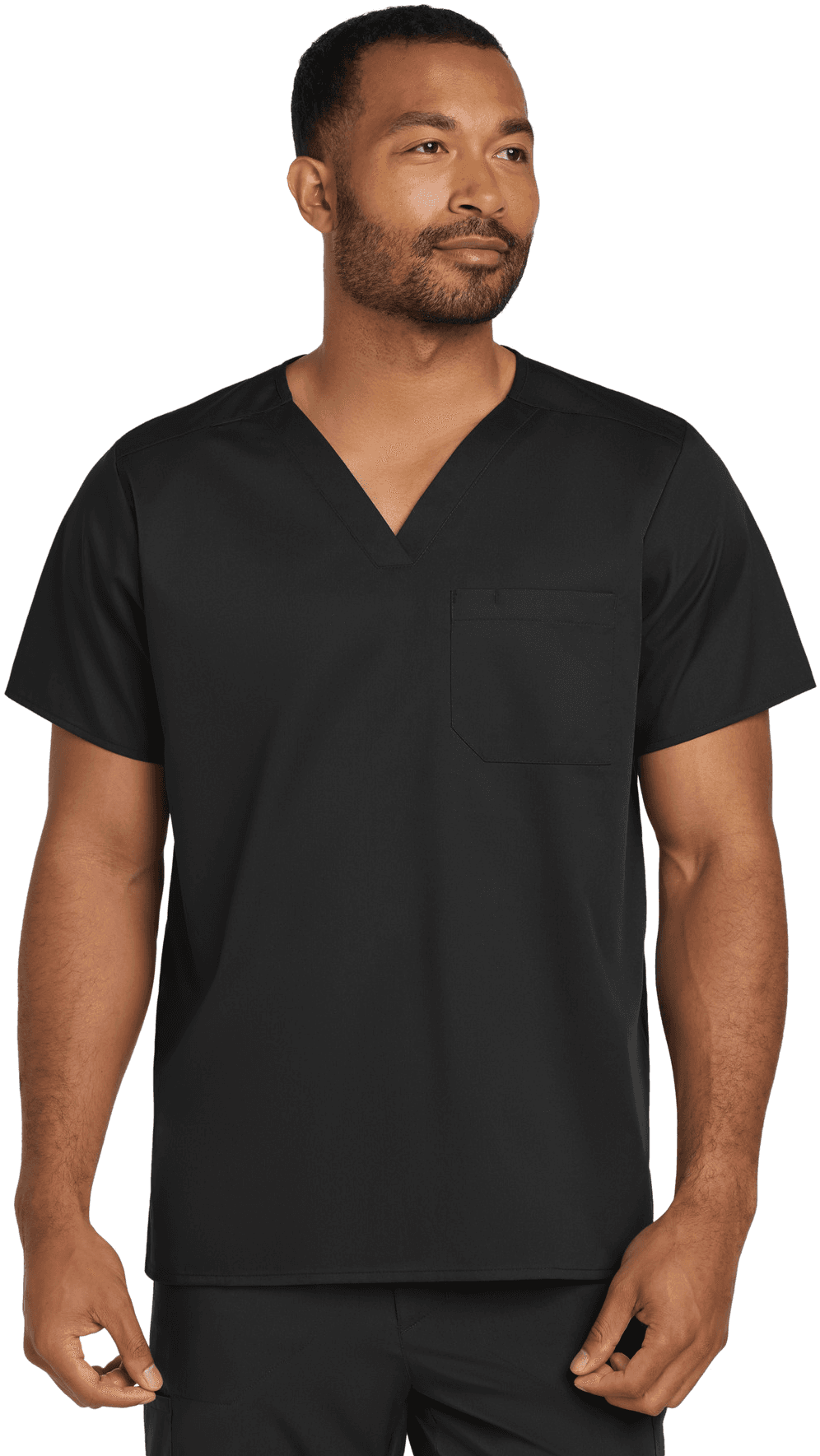 Unisex WorkFlex Chest Pocket V-Neck Top