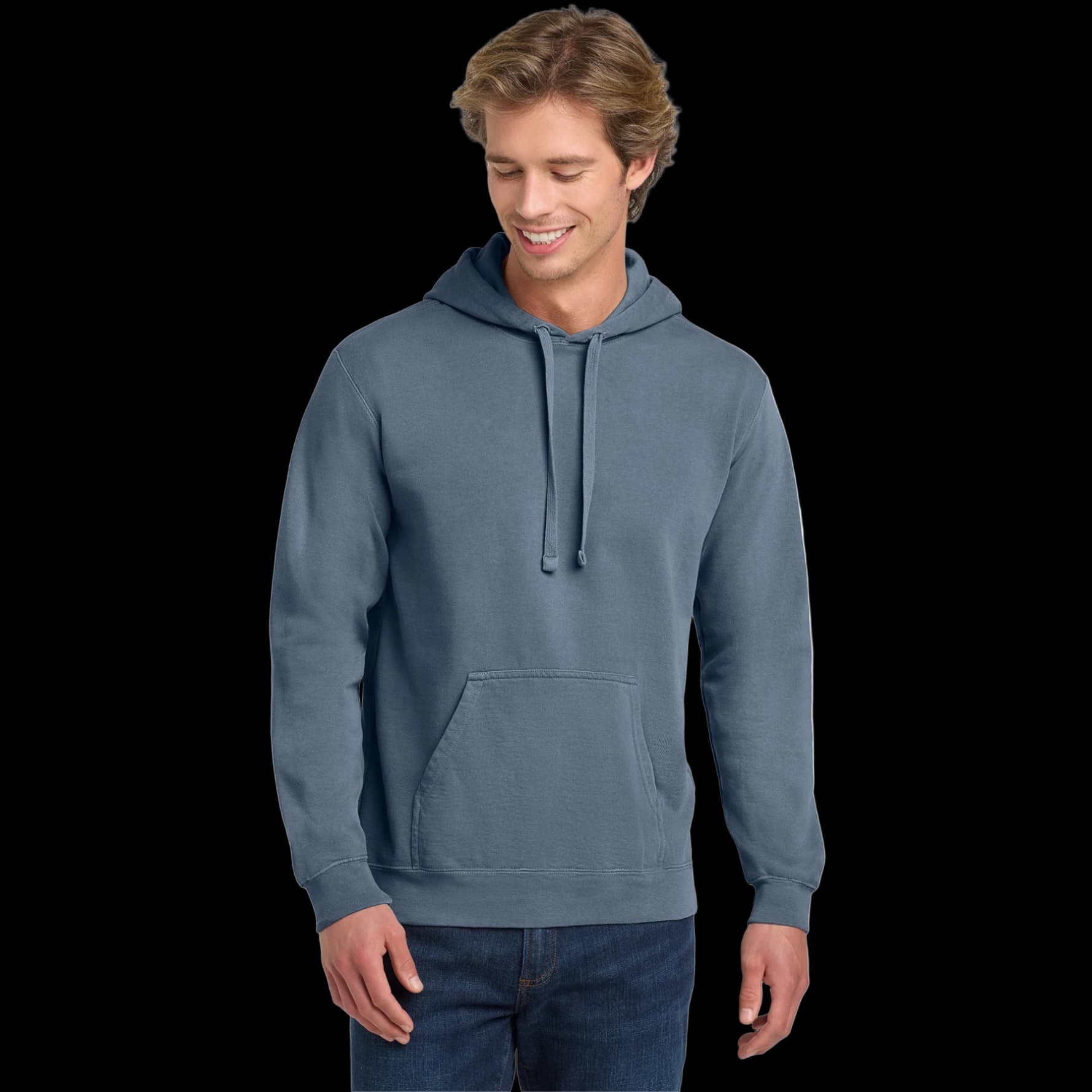 Ring Spun Hooded Sweatshirt.
