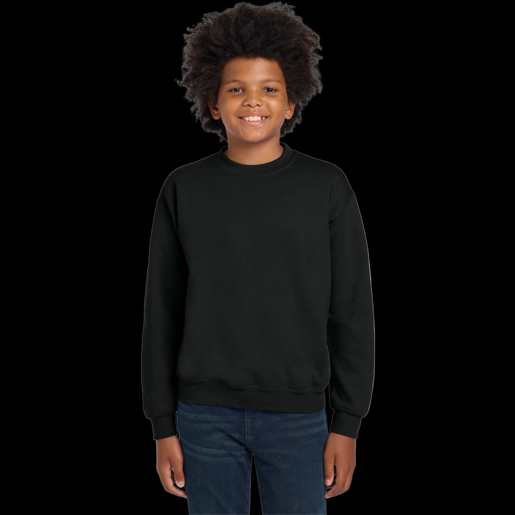 Youth Heavy Blend Crewneck Sweatshirt.