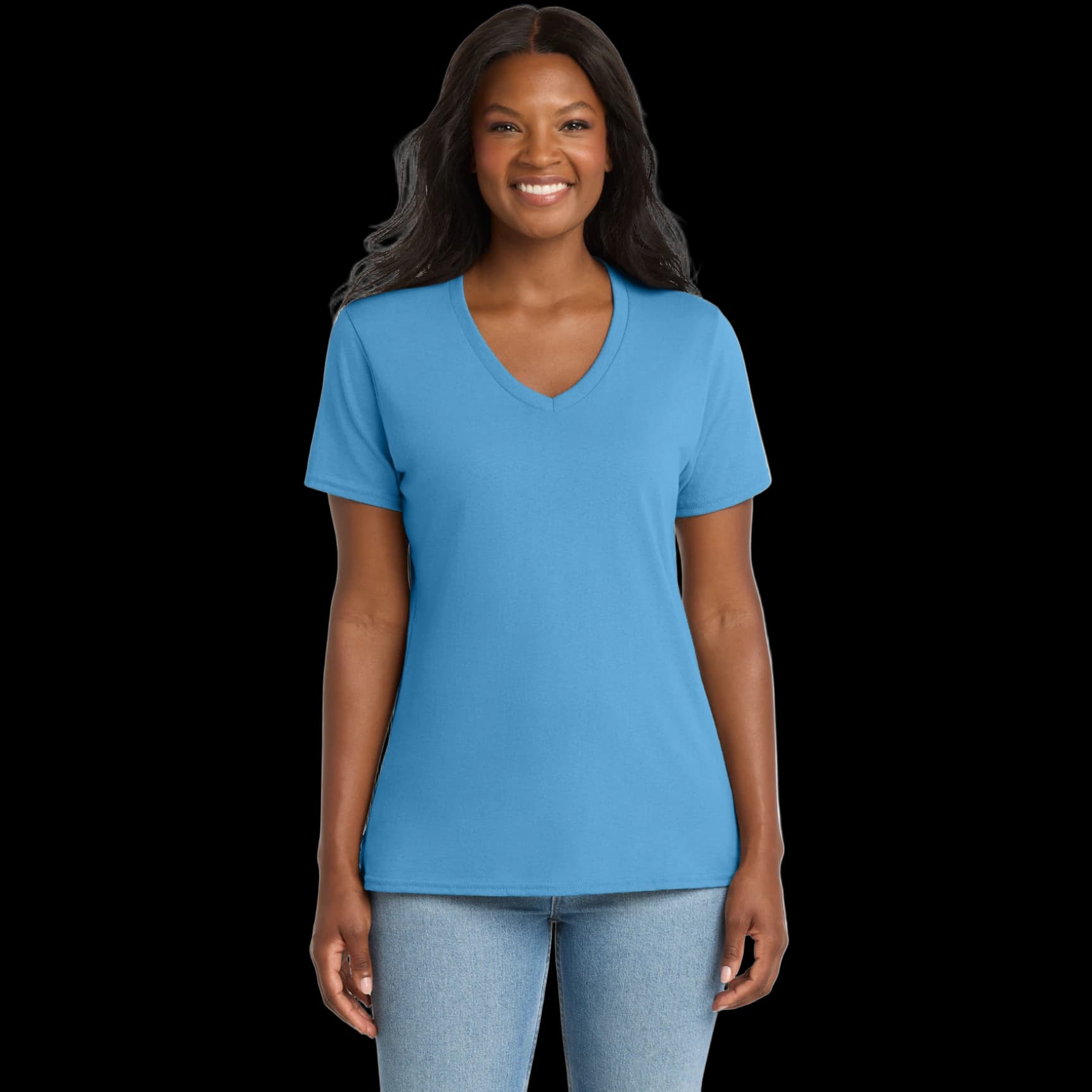 Women's Core Cotton V-Neck Tee.