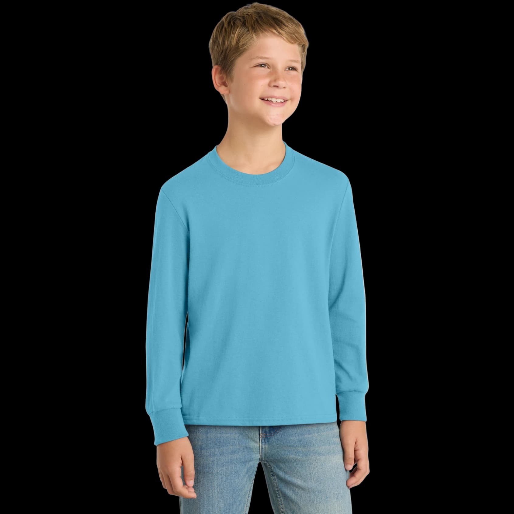 Youth Long Sleeve Core Cotton Tee.