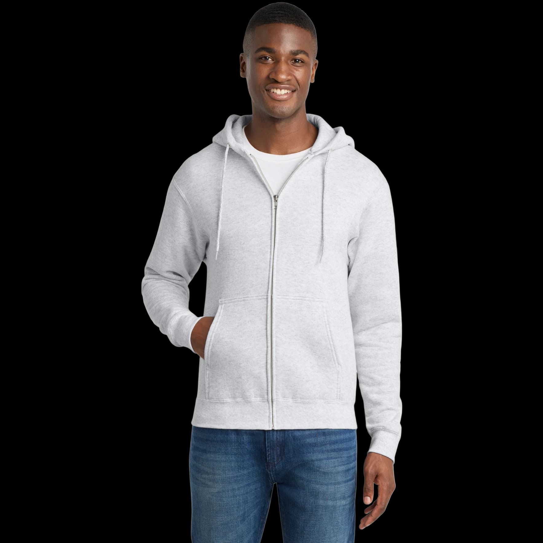 Core Fleece Full-Zip Hooded Sweatshirt.