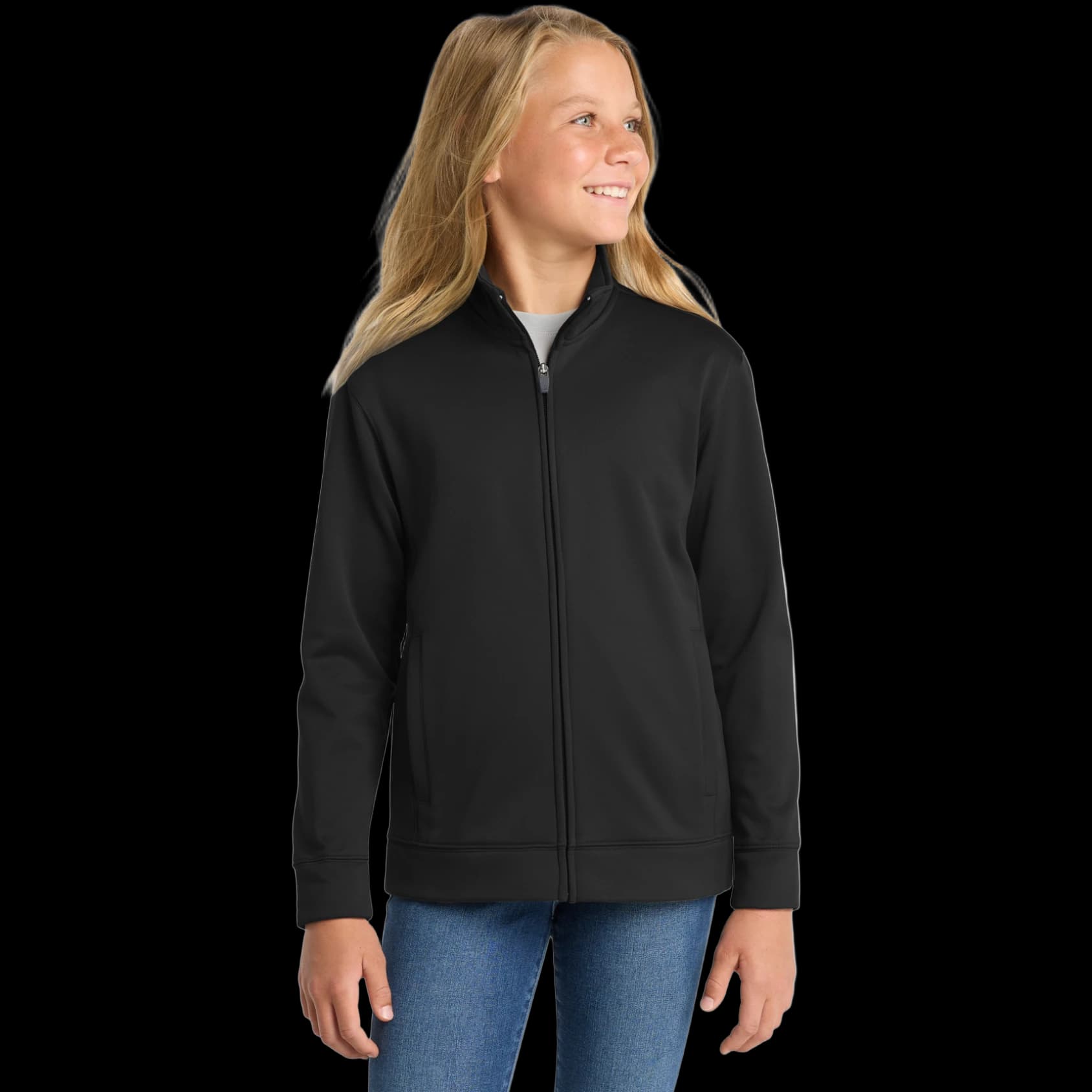 Youth Sport-Wick Fleece Full-Zip Jacket.