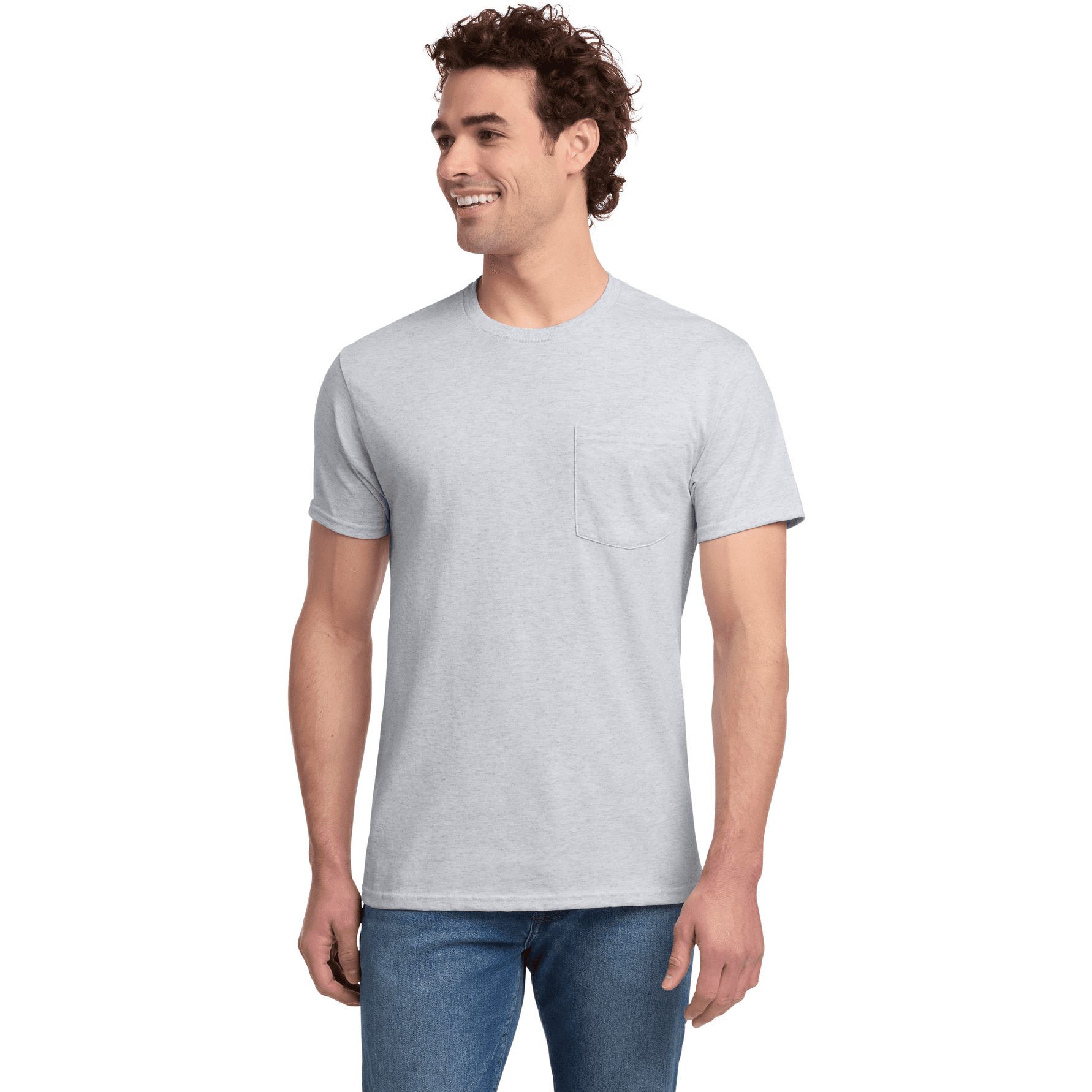 Dri-Power 50/50 Cotton/Poly Pocket T-Shirt.