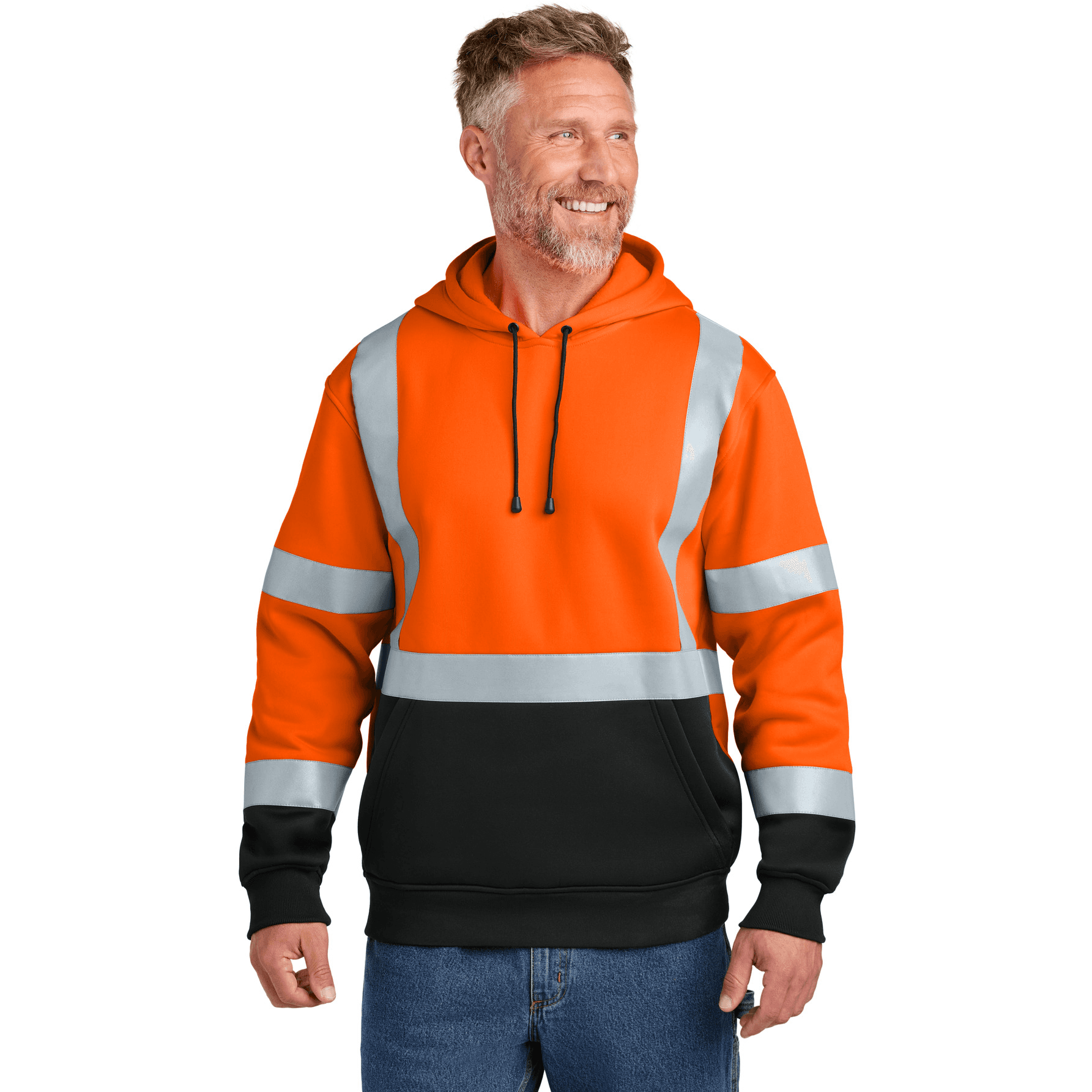 ANSI 107 Class 3 Heavy-Duty Fleece Pullover Hoodie