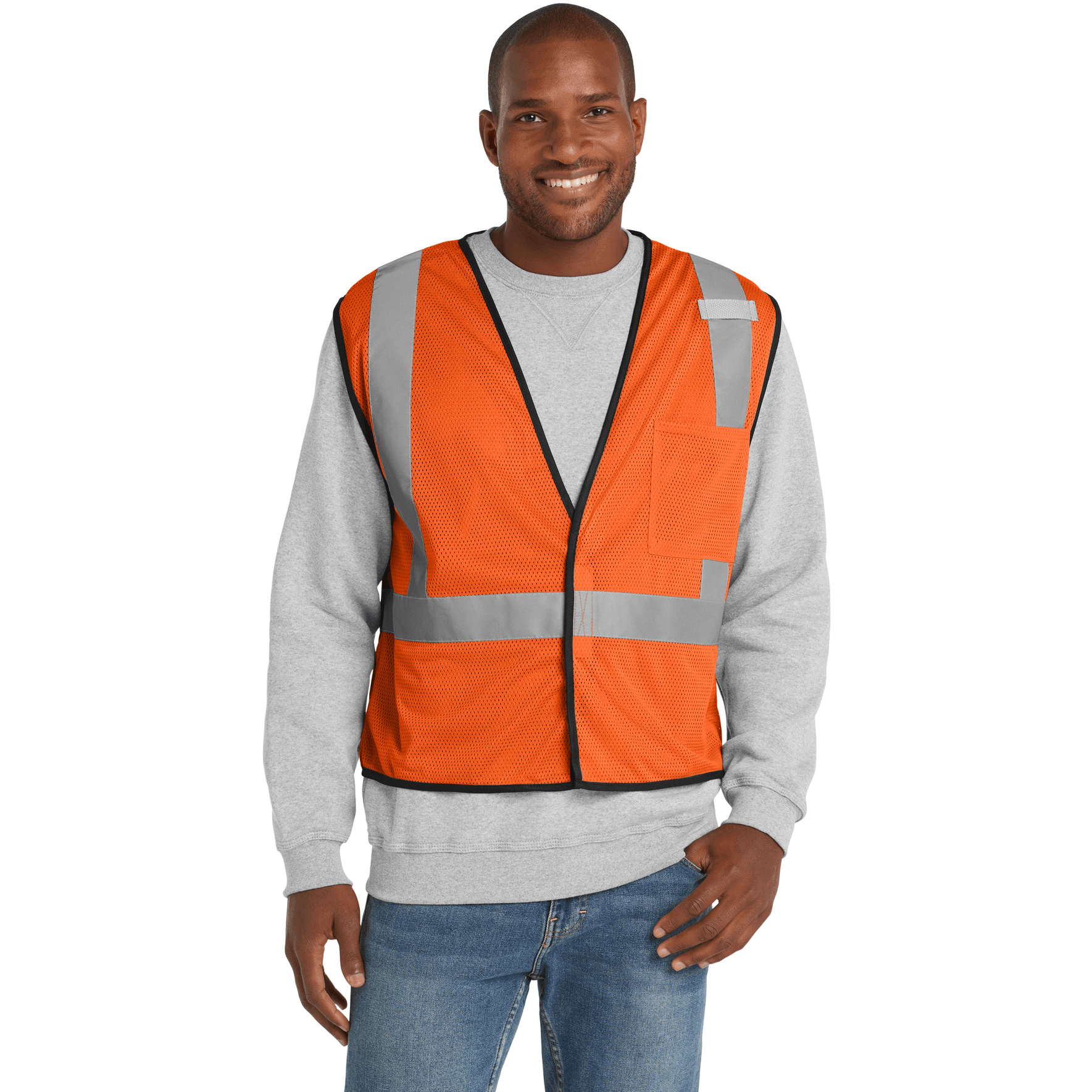 ANSI 107 Class 2 Economy Mesh One-Pocket Vest.