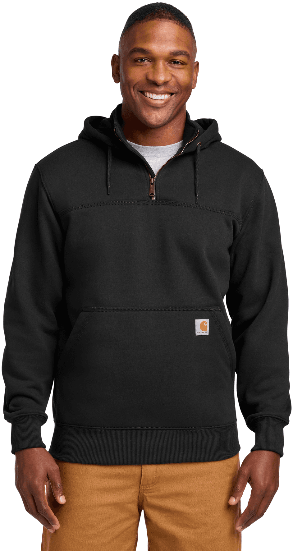 Rain Defender Paxton Heavyweight Hooded Zip Mock Sweatshirt.