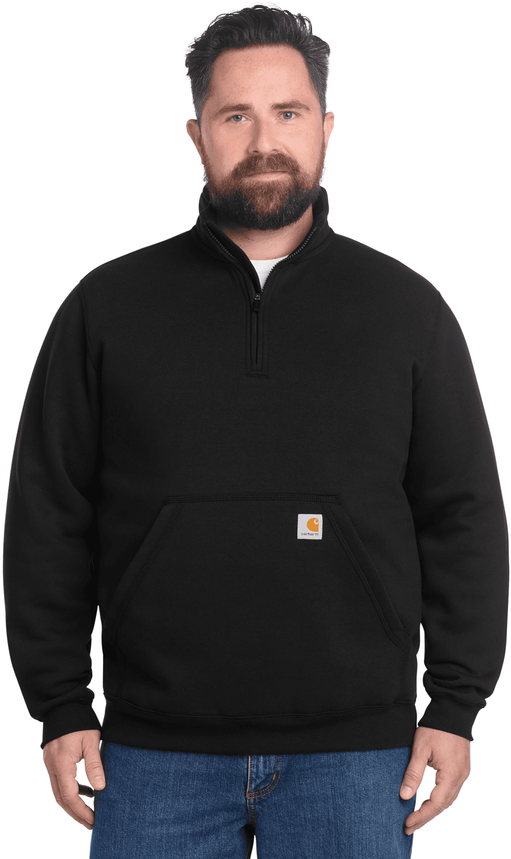 Midweight 1/4-Zip Mock Neck Sweatshirt