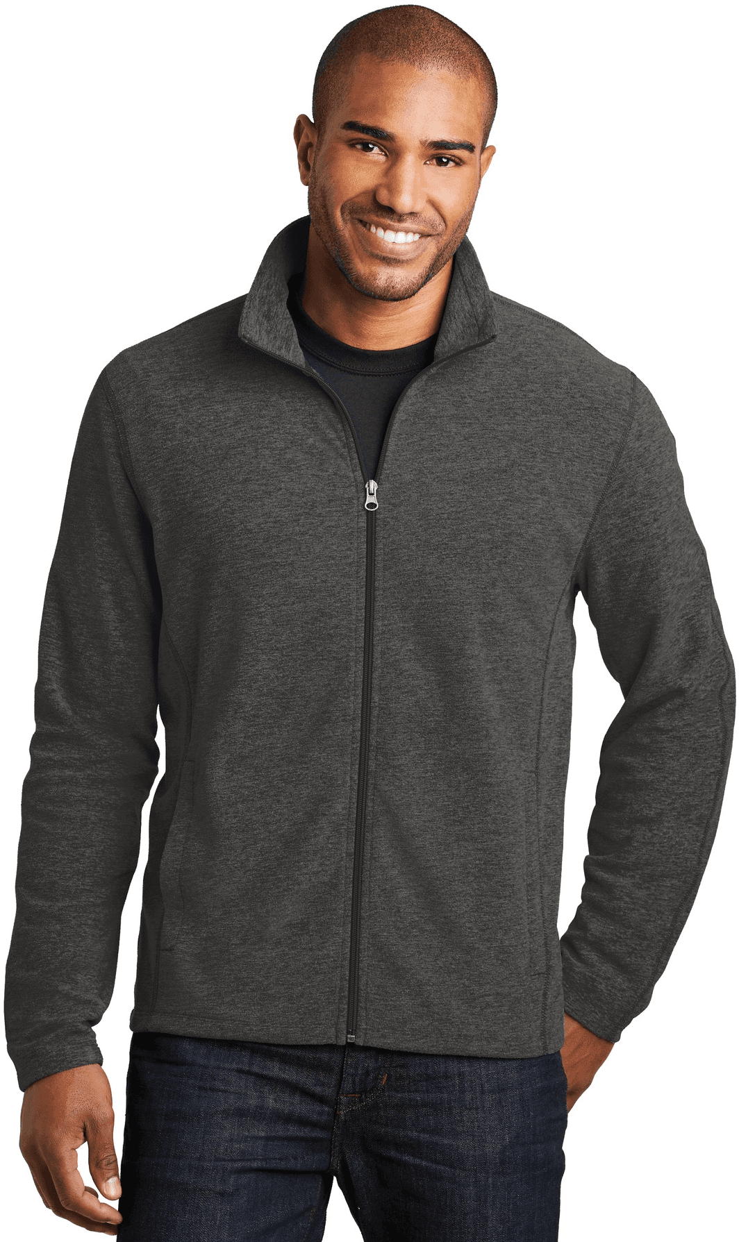 Heather Microfleece Full-Zip Jacket.