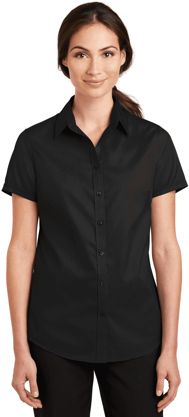 Women's Short Sleeve SuperPro Twill Shirt.