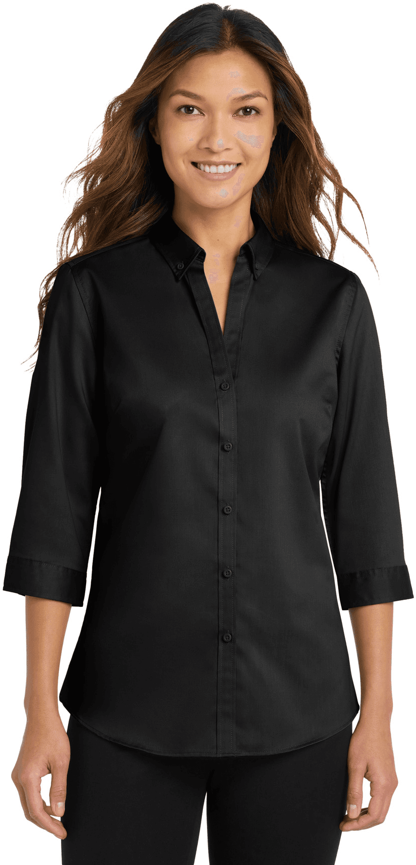 Women's 3/4-Sleeve SuperPro Twill Shirt.
