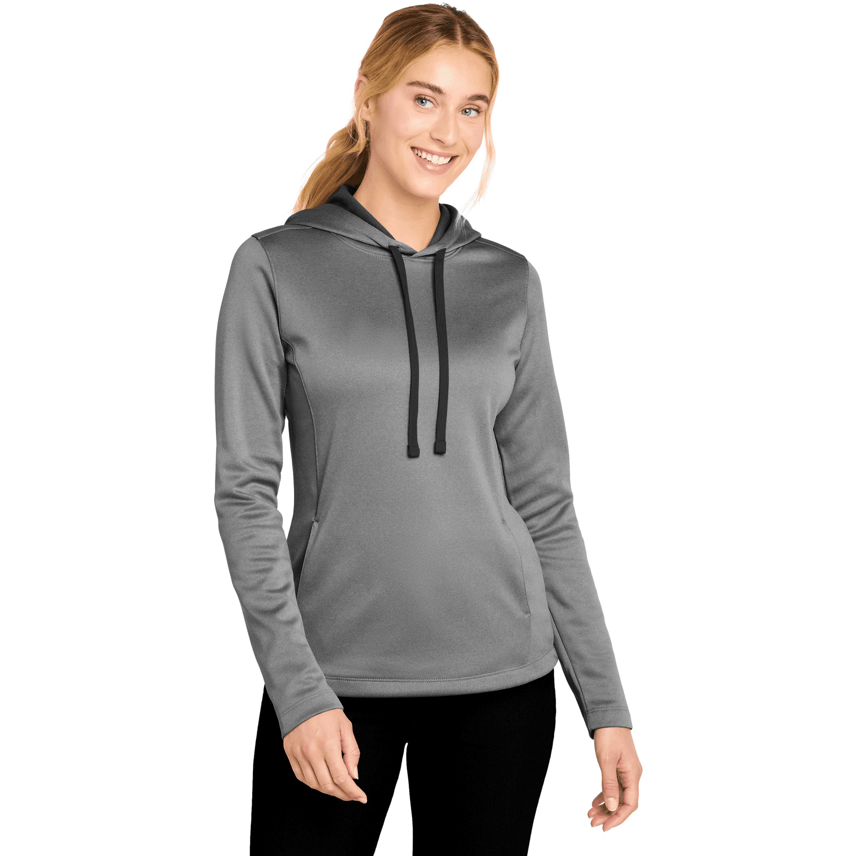 Women's PosiCharge Sport-Wick Heather Fleece Hooded Pullover.