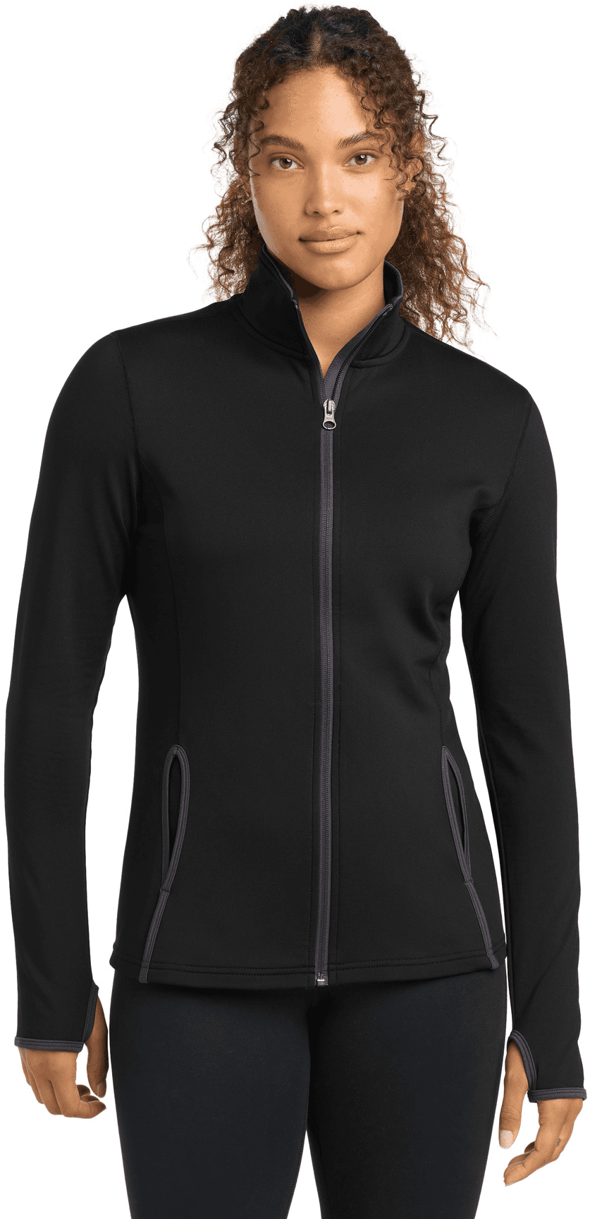 Women's Sport-Wick Stretch Contrast Full-Zip Jacket.