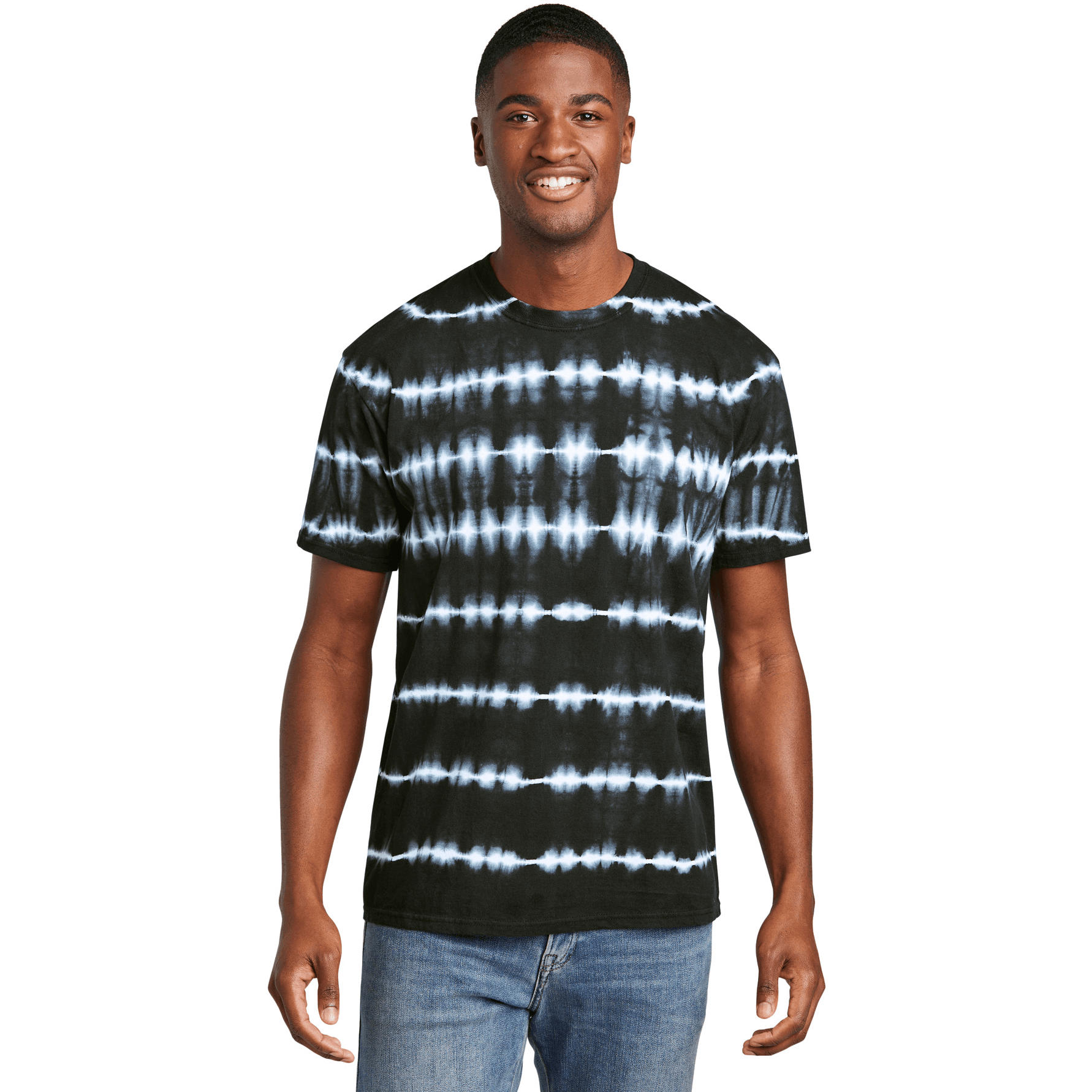 Allover Stripe Tie-Dye Tee