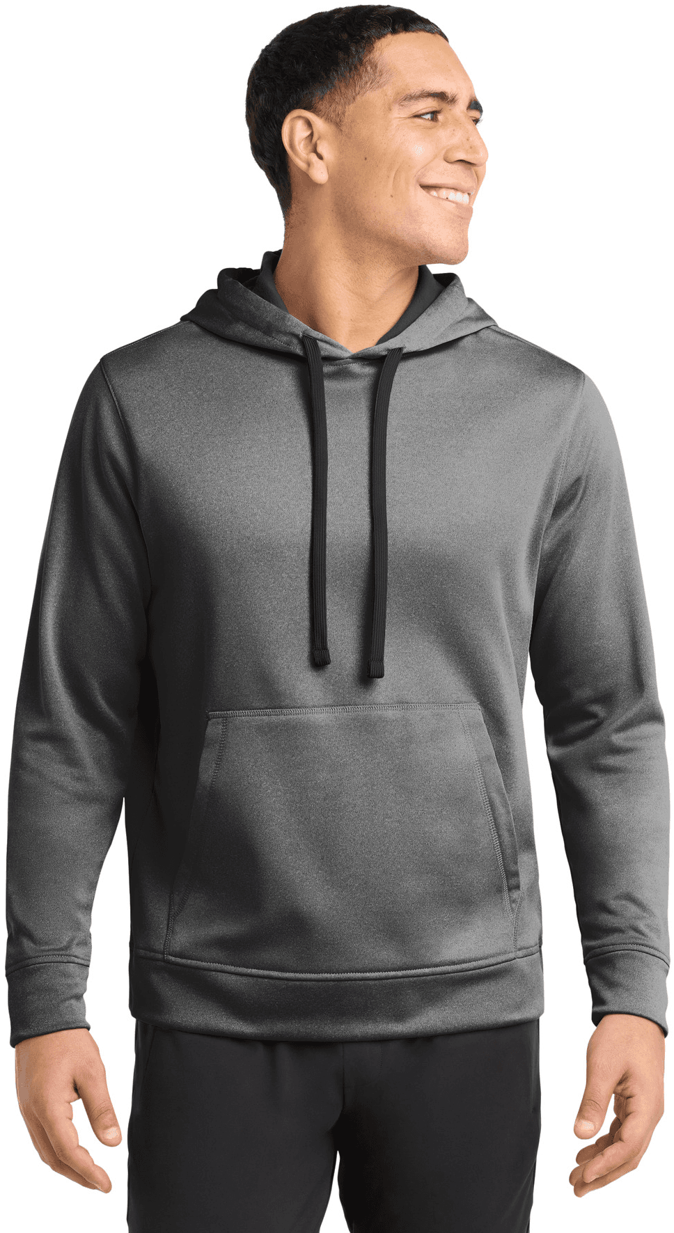 PosiCharge Sport-Wick Heather Fleece Hooded Pullover.