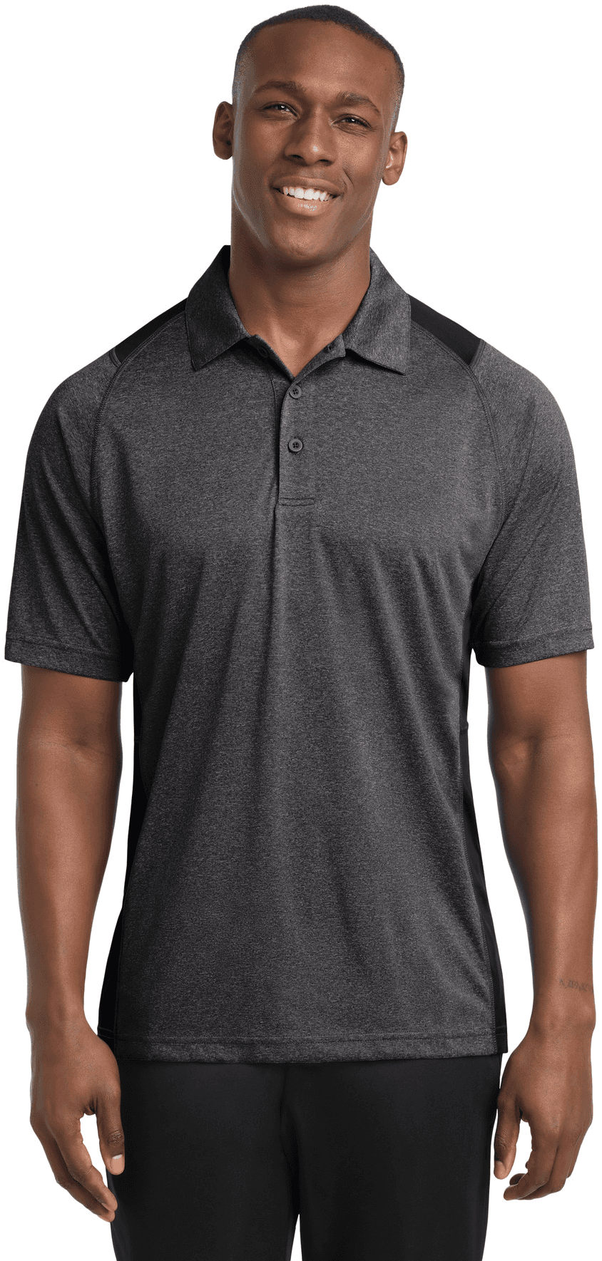 Heather Colorblock Contender Polo.