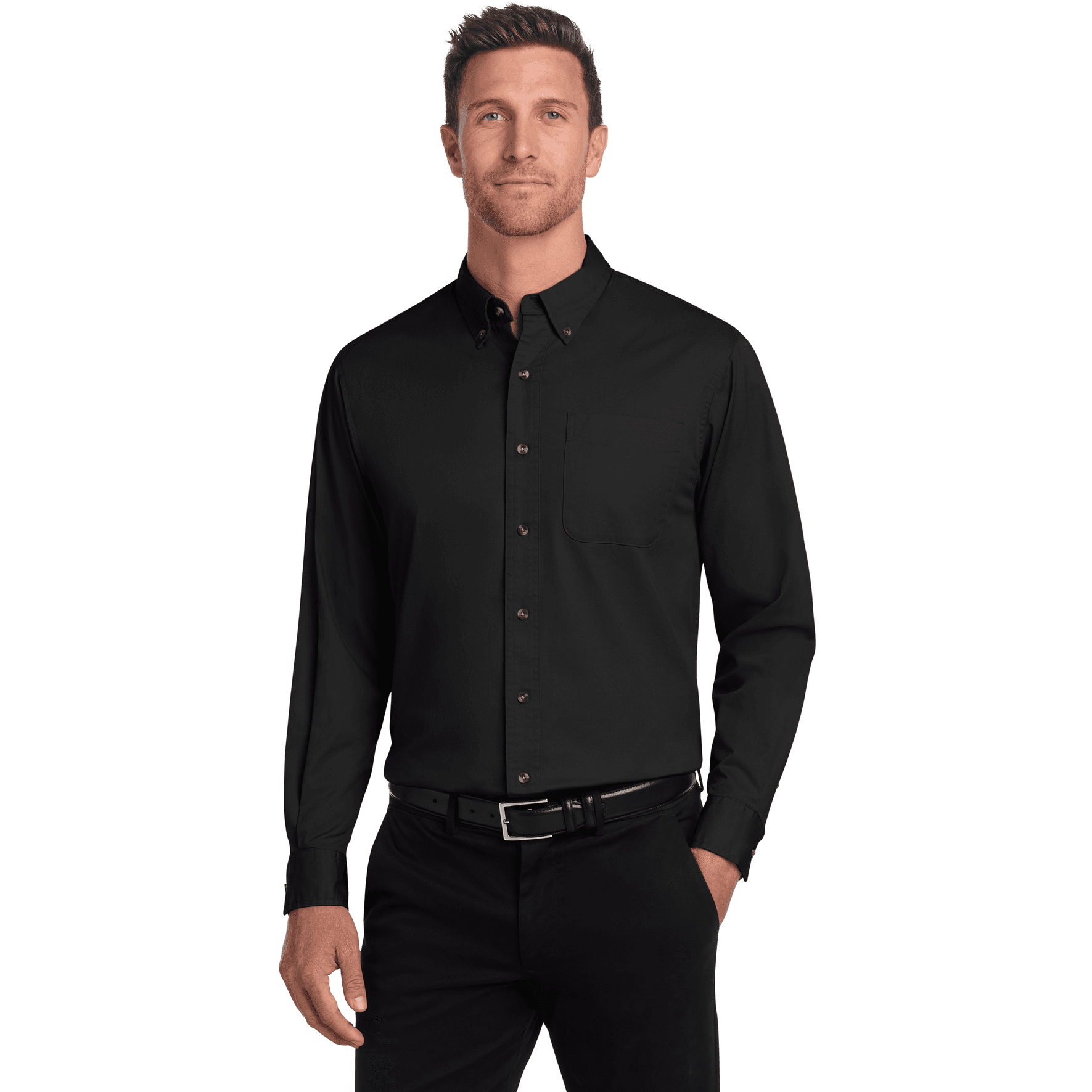 Tall Long Sleeve Twill Shirt.