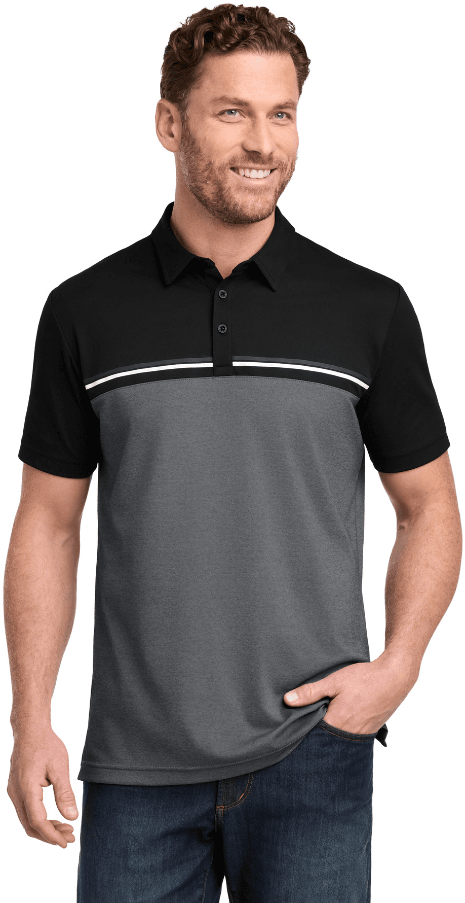 Sunset Blocked Polo